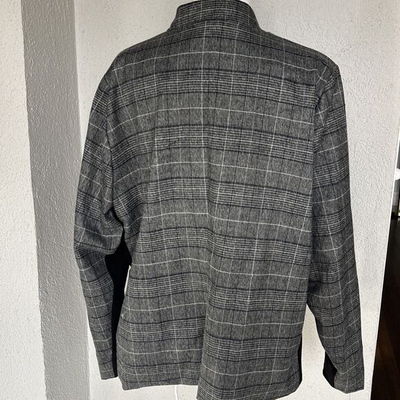 Zoey Houndstooth Viscose Blend Blazer Vegan Suede Partial Sleeve Size Large - Picture 4 of 9